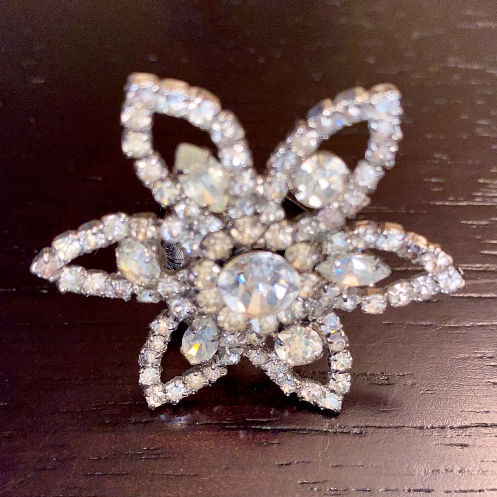 Vintage Pin Turned Into Cocktail Ring Adjustable